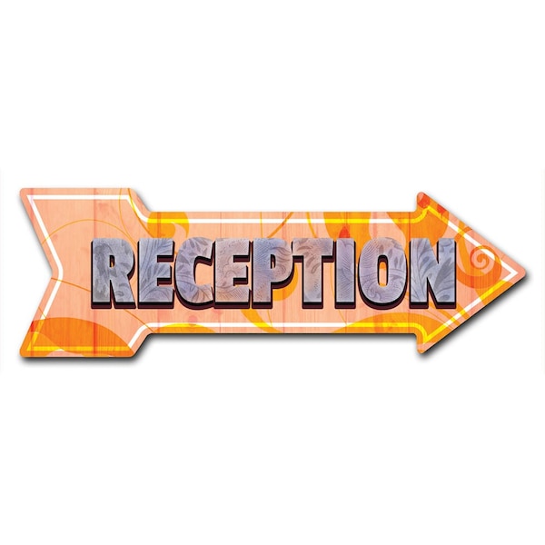 Reception Arrow Decal Funny Home Decor 24in Wide